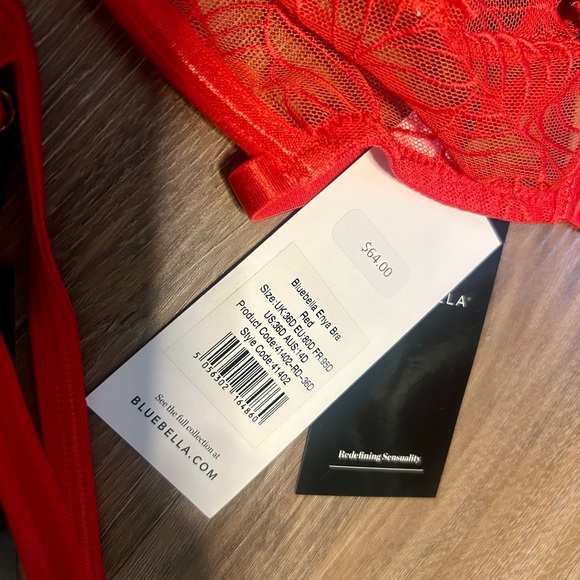 Blue Bella bra and thong set - Picture 5 of 8